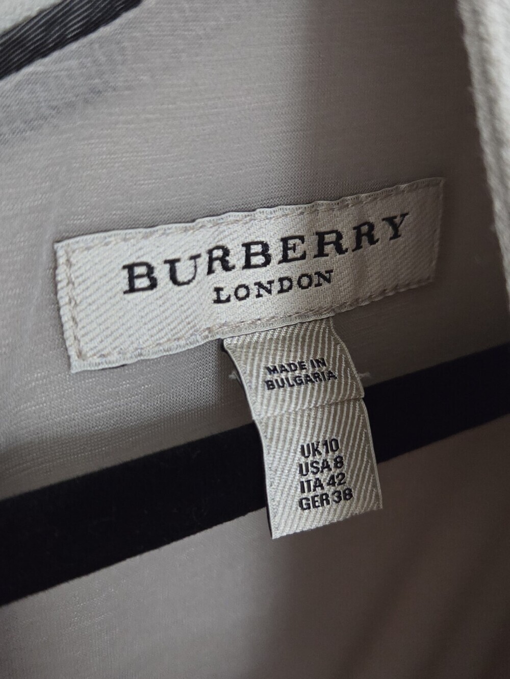 Burberry Tan Tailored V-Neck Sheath Midi Dress Women's Size 8 - Picture 6 of 16